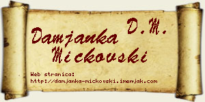 Damjanka Mickovski vizit kartica